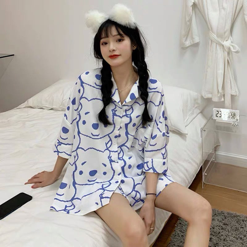 [Mã SKAMFS185M giảm 10% đơn 100K] Đồ bộ mặc nhà pijama quần áo ngủ mùa hè cộc tay nữ chất lụa satin mát Lucy Store