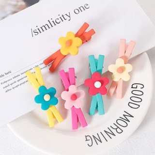 Kẹp tóc hình bông hoa nhiều màu dễ thương cho nữ