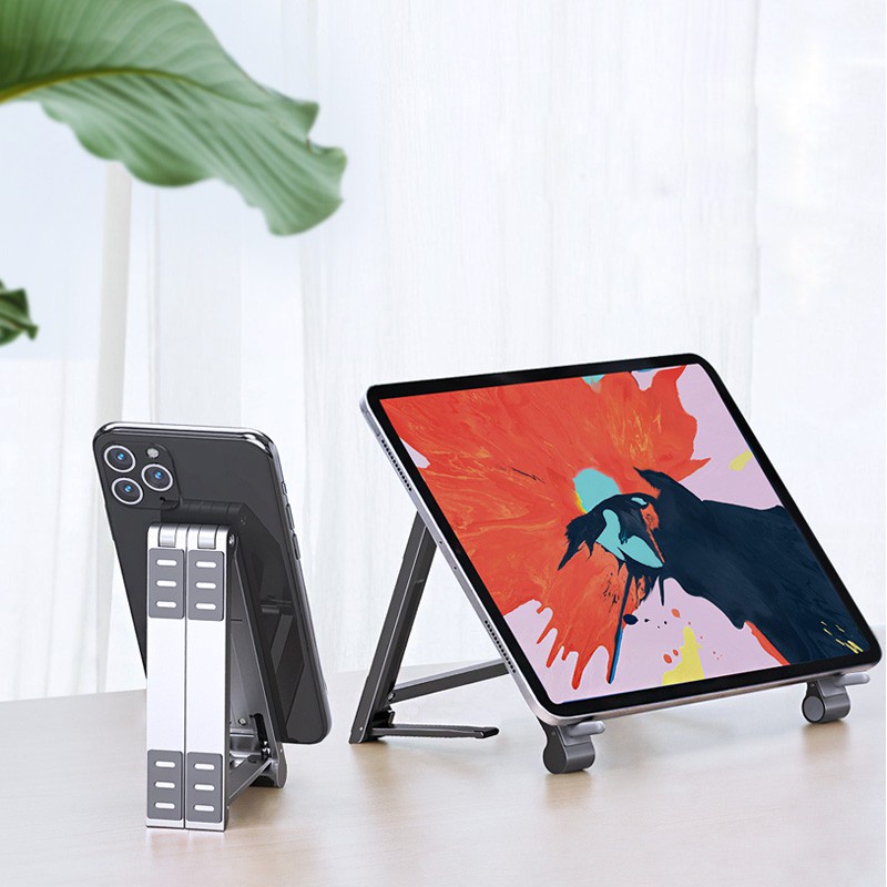 OATSBASF Giá Đỡ Điện Thoại / Máy Tính Bảng / laptop 3 Trong 1 Bằng Nhôm Có Thể Điều Chỉnh Góc
