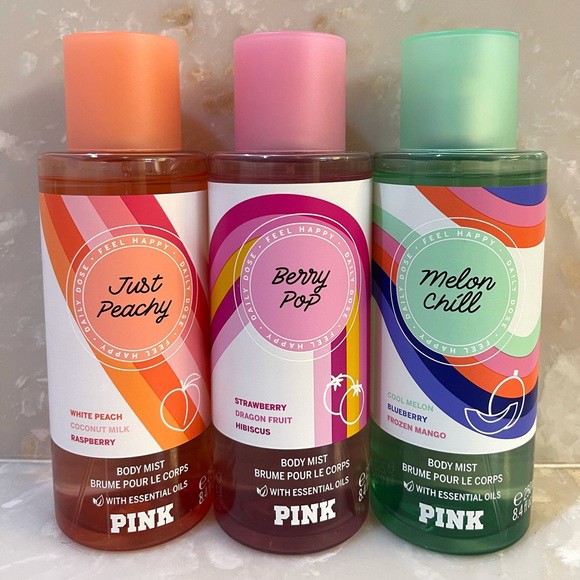 [Mẫu mới 2021] Xịt thơm toàn thân PINK Victoria Secret Just Peachy