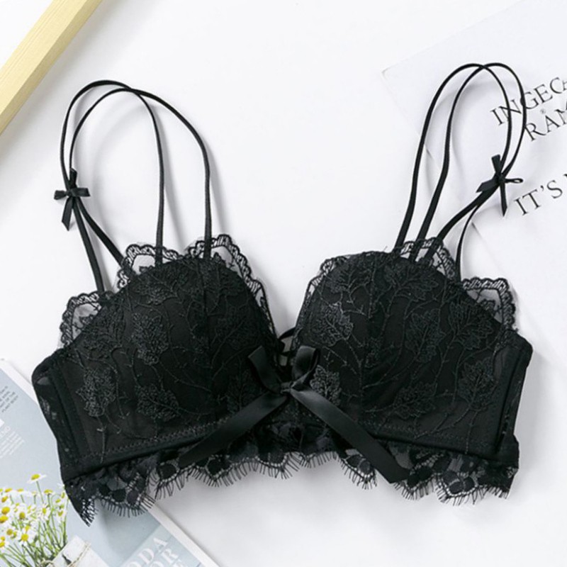 Áo Ngực Ren Thêu Hoa Không Gọng