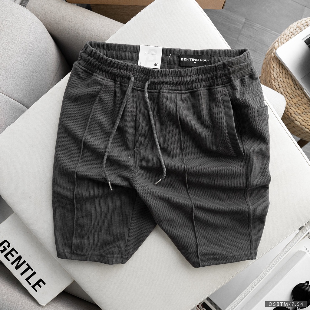 Quần short lửng nam chất thun pique chính phẩm,form slim, phong cách trẻ trung, hiện đại 9679