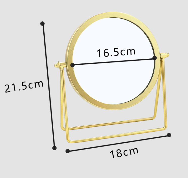 [Có sẵn] Gương trang điểm để bàn bằng kim loại Để Bàn