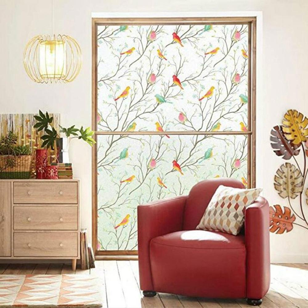 Miếng Dán Cửa Sổ Chống Tia UV Không Dính Trang Trí Nhà Tắm
