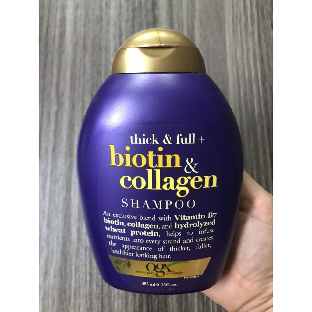 Dầu Gội BIOTIN COLLAGEN OGX Giảm Rụng Kích Thích Mọc Tóc Trị Gàu 385ML