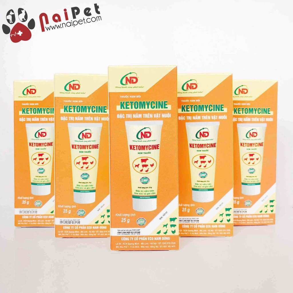 Kem Bôi Nấm Cho Gia Súc Và Gia Cầm Ketomycine ND 25g