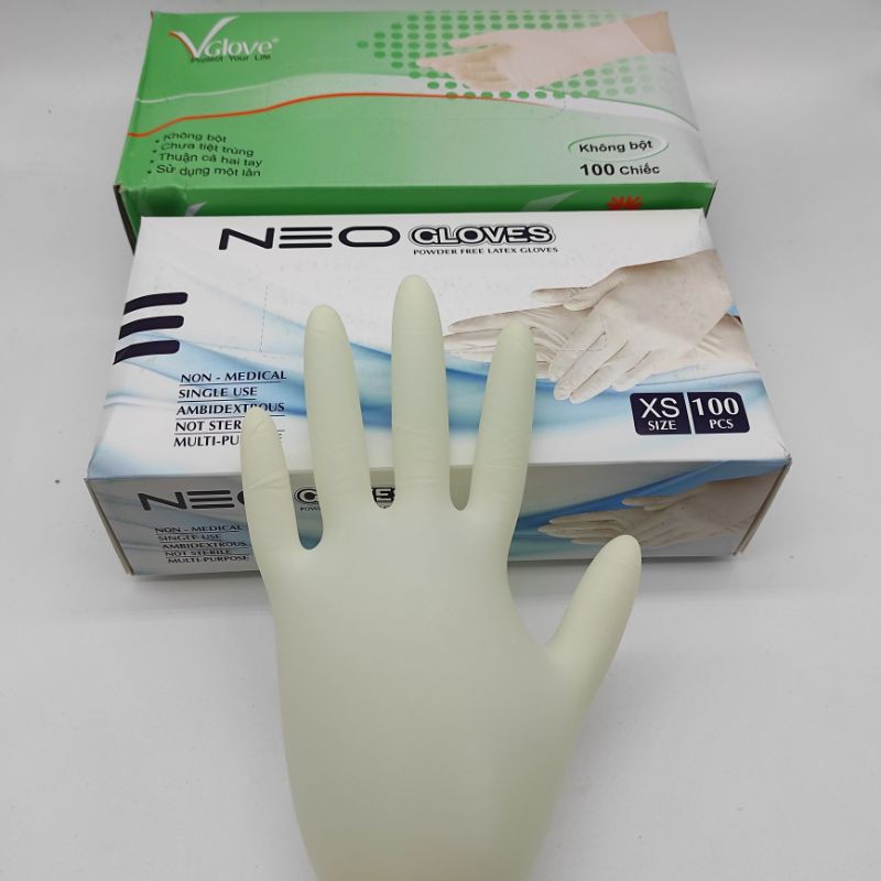 (Q1-HCM) Găng Tay Y Tế Latex Không Bột Màu Trắng - Bao Tay Không Bột Dùng Trong Thẩm Mỹ-Y Tế-Tiệm Nail | BigBuy360 - bigbuy360.vn