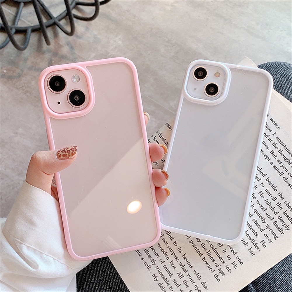 Ốp Điện Thoại Silicon Trong Suốt Chống Sốc Cho IPhone 11 12 13 Pro Max