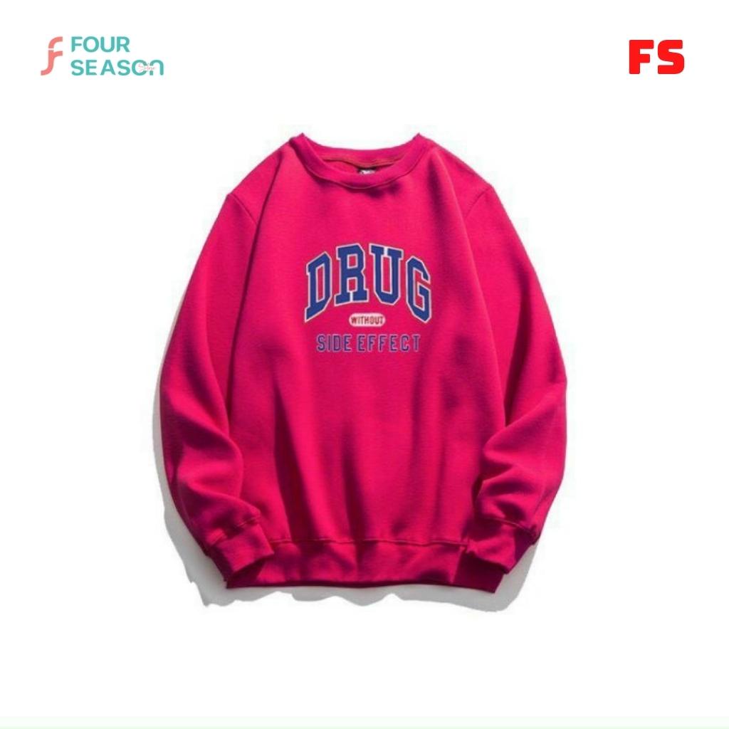 Áo khoác sweater nỉ unisex form rộng DRUG KN09 4S ulzzang phong cách street style Hàn Quốc hottrend giá rẻ