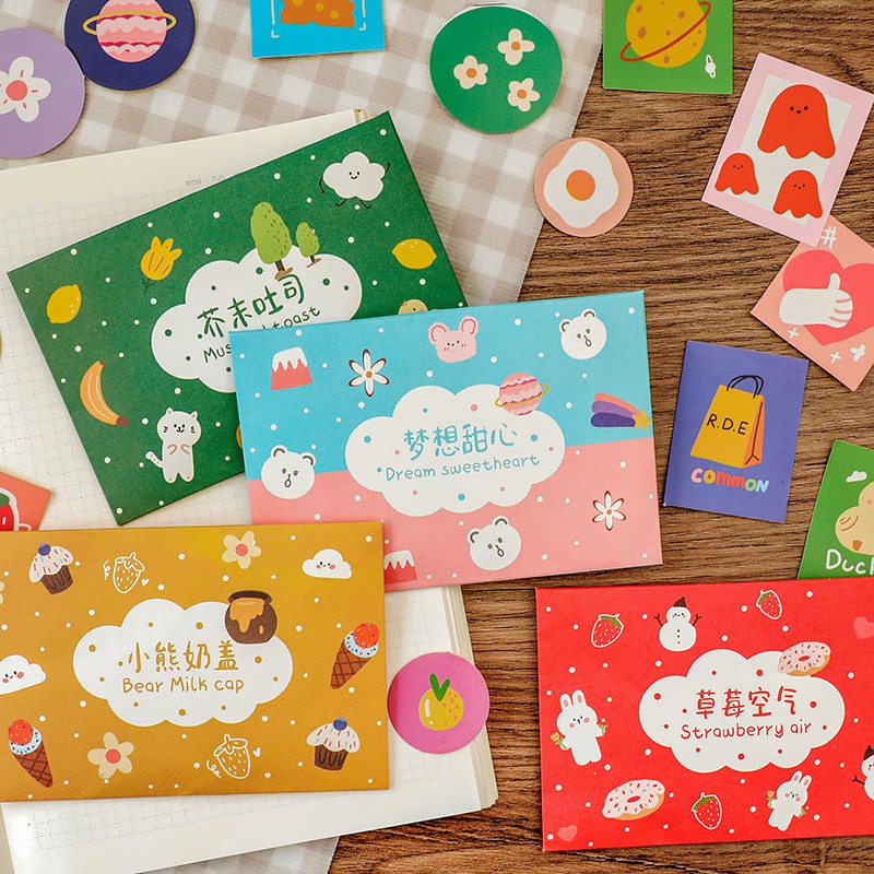 Phong bì 40 Zaomo Cute sweet store sticker hình dán trang trí sổ tay | BSB234