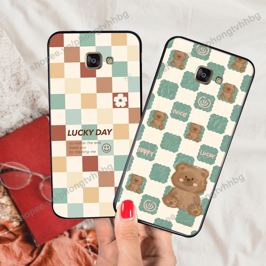 Ốp lưng Samsung A3 2016 / A5 2016 / A7 2016 in mẫu gấu bo viền , smile mặt cười cực cute đẹp