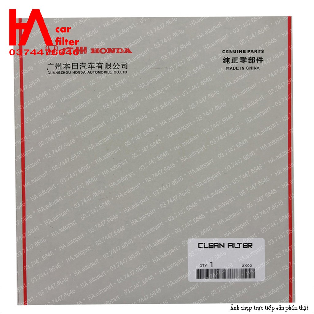 Lọc gió điều hòa Honda City đời 08-22, Civic đời 16-22, CR-V đời 17-nay, Brio đời 18-22, HR-V đời 15-22, Jazz 08-22