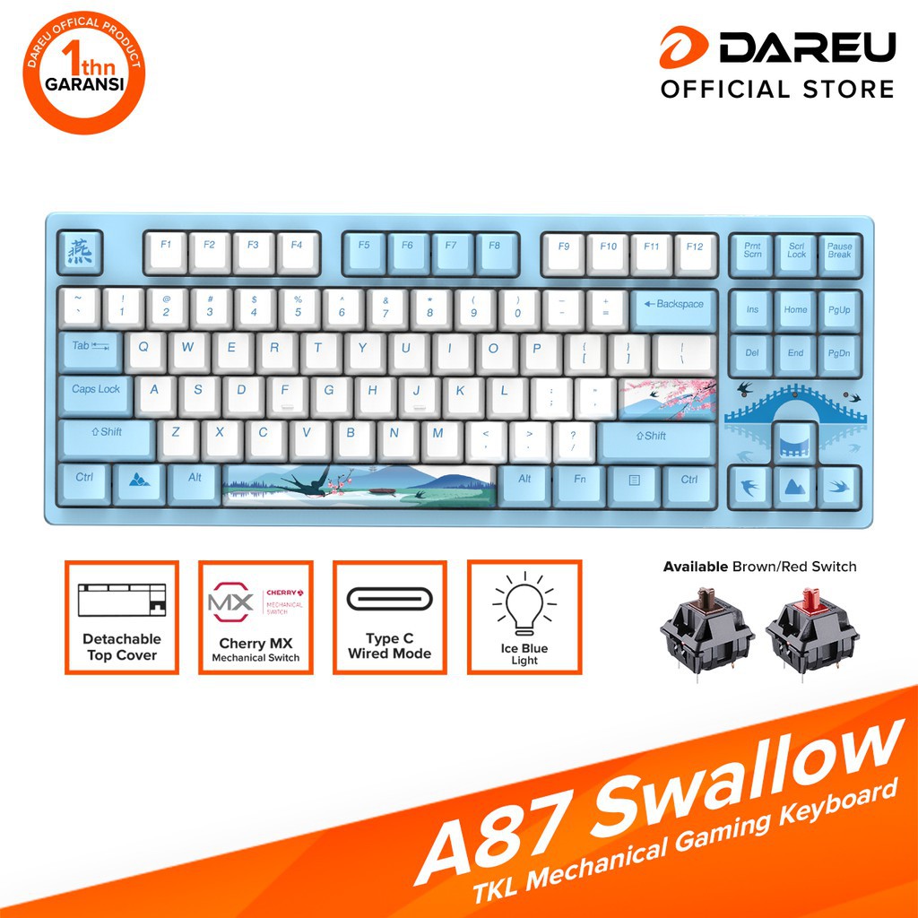 Bàn phím cơ DAREU A87 SWALLOW  chính hãng