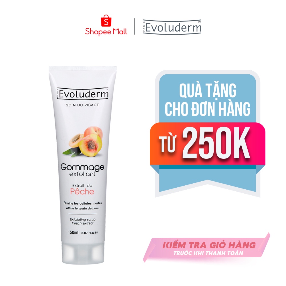 Tẩy tế bào chết dành cho măt Evoluderm tinh chất Đào 150ml
