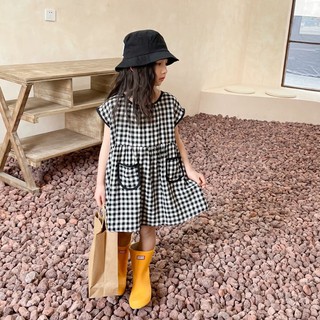[V081] Váy baby doll caro cho bé sz 90-140