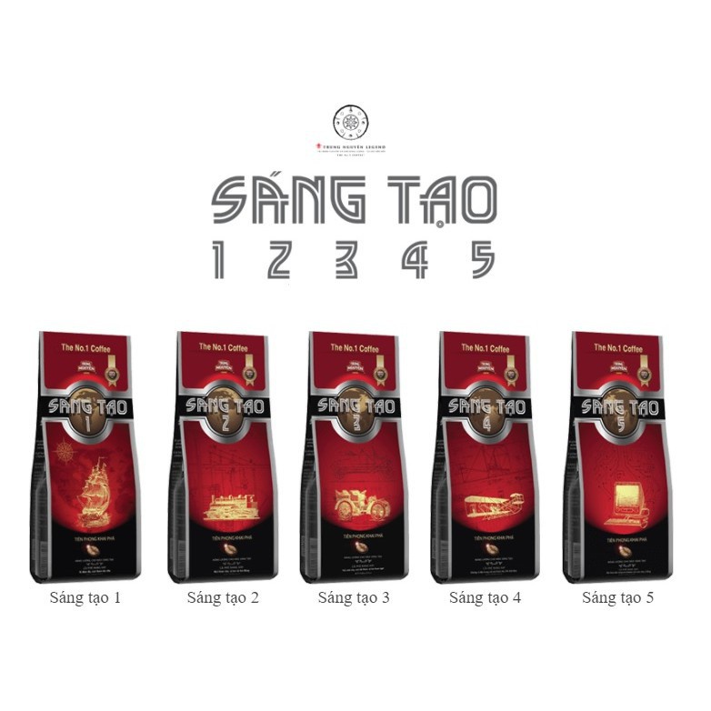 Cà phê rang xay Sáng tạo 1 - Trung Nguyên Legend - Bịch 340gr