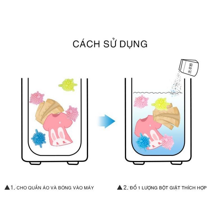 Quả bóng giặt gai tẩy sạch đồ quần áo làm phẳng chống nhăn