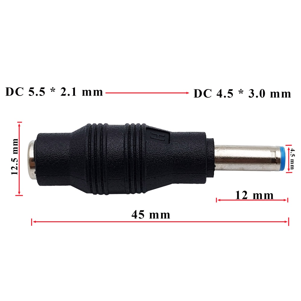 Đầu chuyển đổi DC 5.5x2.1mm sang DC 4.5x3.0mm
