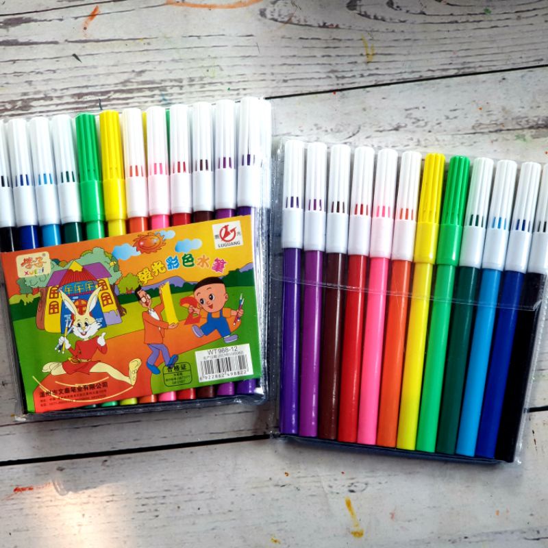 Bộ 12 bút dạ màu cho bé tô màu sáng tạo