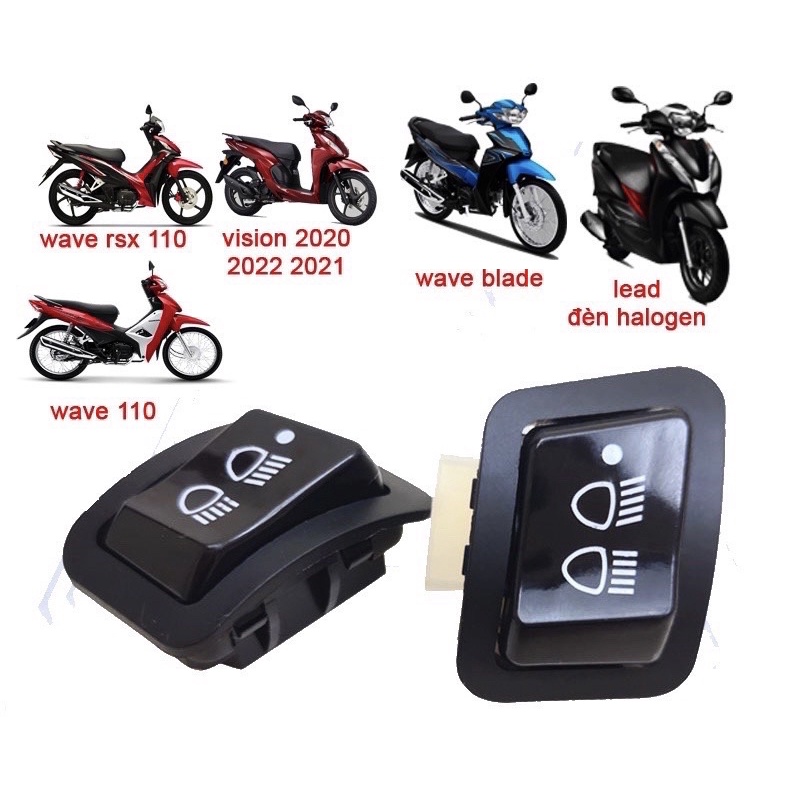 Công tắc đèn 3 chế độ lắp xe honda. chức năng tắt-pha-cos