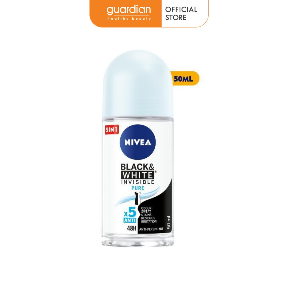 Lăn Ngăn Mùi Ngăn Vệt Ố Vàng Nivea Black&amp;White Pure (50ml)