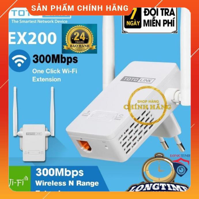 (giá khai trương) Bộ Kích Sóng Wifi Repeater 300Mbps Totolink EX200 - Hàng Chính Hãng