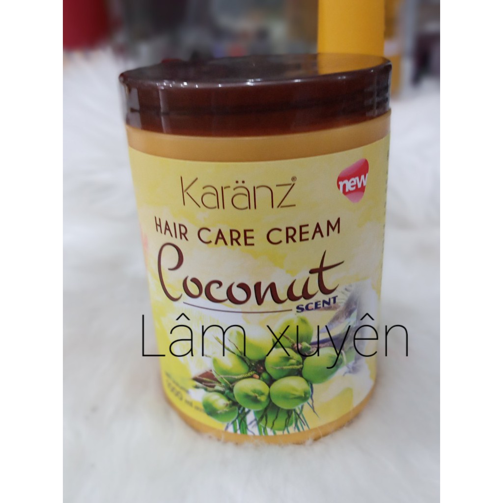 Hấp dầu kem ủ karanz dừa bơ sen kiwi collagen 1000ml FREESHIP  dưỡng chất Collagen ,giúp phục hồi và tái tạo tóc khỏe.