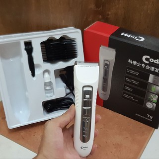 Tông Đơ Cắt Tóc Hàn Quốc CODOS T9 Công Suất 7W Máy Cực Êm TẶNG Lược Cắt Tóc (Có Thể Thay Lưỡi)