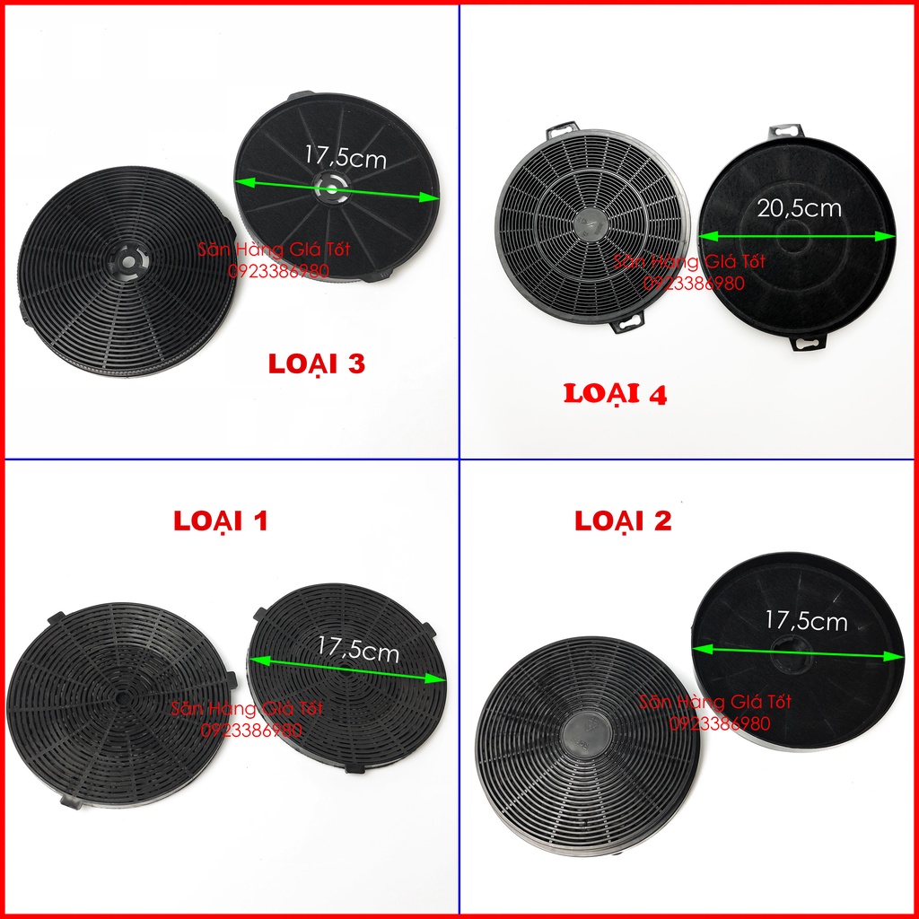 Combo 2 vỉ than hoạt tính máy hút mùi Sunhouse