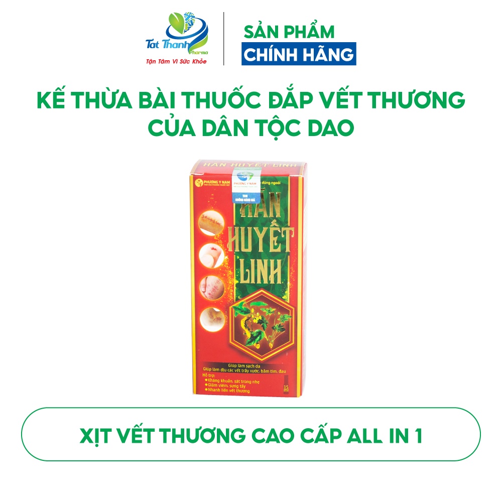 Dung dịch dùng ngoài Hãn huyết linh Phương Y Nam xịt thảo dược làm lành vết trầy xước 15ml