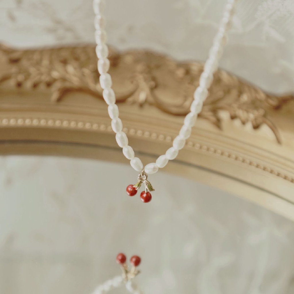 Dây Chuyền Đính Ngọc Trai Tự Nhiên Phong Cách Retro Cho Nữ