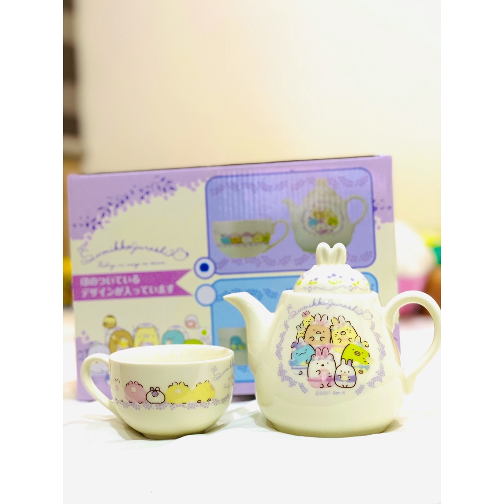 Bộ ấm trà & tách trà SUMIKKO GURASHI phiên bản Mysterious Rabbit Oniwa - Hàng Nhật chính hãng SANRIO