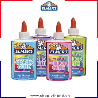 Keo dán trong suốt Elmer's Washable Color Glue - 147ml (5Oz)