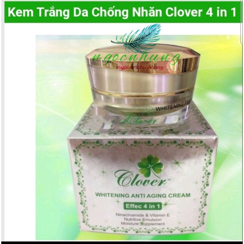 Kem Clover mụn, trắng da 4in1_ 15ml.HÀNG CHÍNH HÃNG