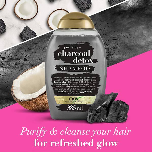 Dầu gội thanh lọc OGX Purifying Charcoal Detox Shampoo 385ml