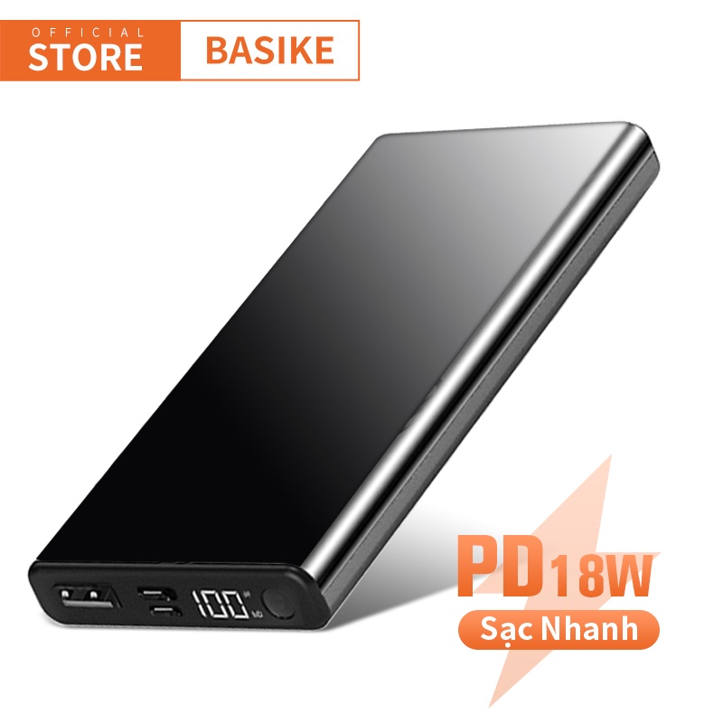 Sạc dự phòng 10000mAh BASIKE PD 10W cho iPhone Huawei Samsung Oppo Vivo