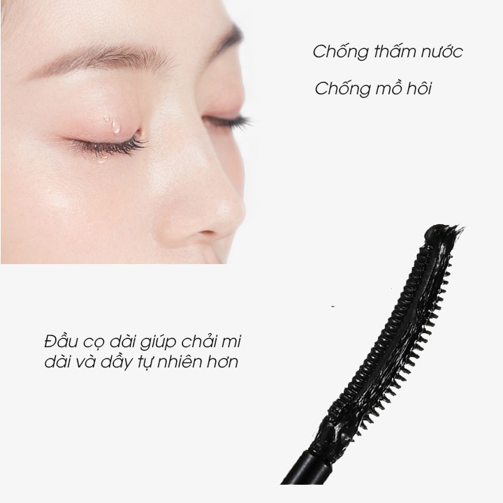 Mascara chuốt mi Chioture Curl Lash Fixer thiết kế chổi cong làm dài và cong mi tự nhiên 5g