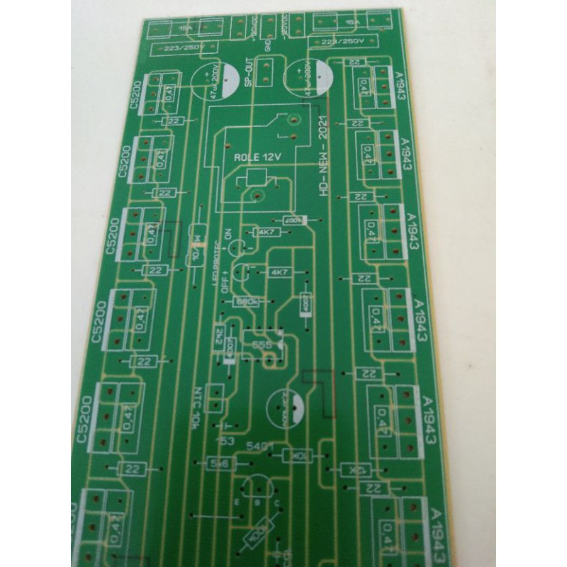 Pcb 20 sò một kênh 2u dài 31cm nguồn cấp max 120-0-120v DC