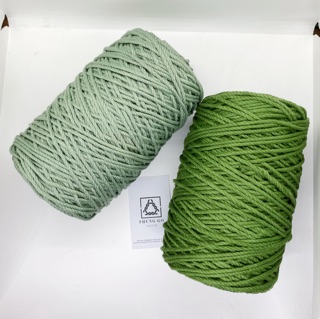 [3mm] Dây thừng cotton macrame sợi 3 xoắn - XANH OLIVE