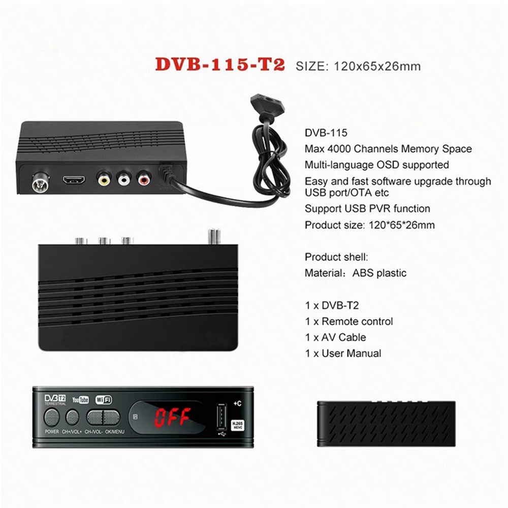 DARON Wifi DVB-C USB Set Top Box DVB-T2 Satellite Decoder TV Tuner HD 1080P IPTV DVB T2 HD Digital Receiver