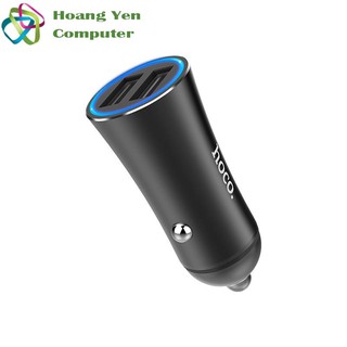 Cốc sạc Xe Hơi Hoco Z30A 2 Cổng Sạc 2.4A Chính Hãng | Cốc sạc ô tô - Bảo hành 1 năm - Hoàng Yến Computer
