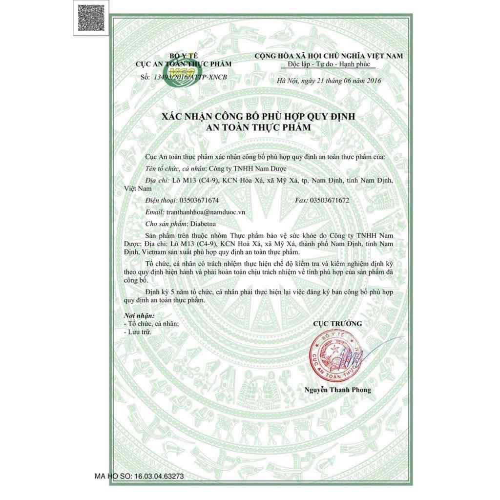 Diabetna Nam Dược - 40 viên - Ổn định đường huyết, Ngăn ngừa biến chứng tiều đường