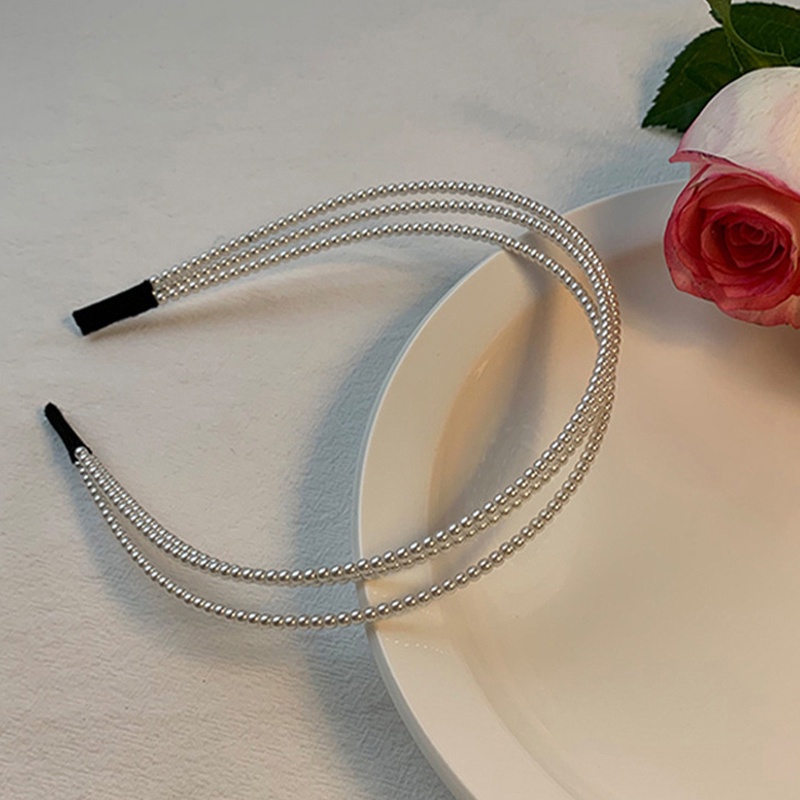 Băng đô đính ngọc trai nhân tạo phong cách thời trang Hàn Quốc cho nữ