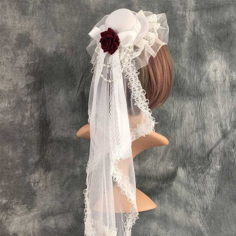Mạng Che Mặt Màu Đen Phong Cách Gothic Cho Cô Dâu