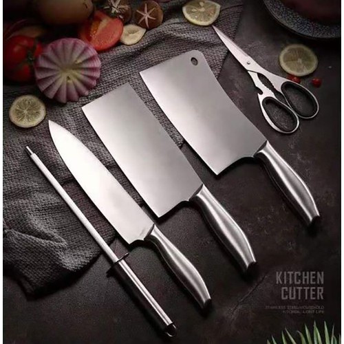 Bộ Dao Kéo Nhật Bản Seiki 6 Món - Bộ Dao Chuyên Dụng Dùng Cho Nhà Bếp