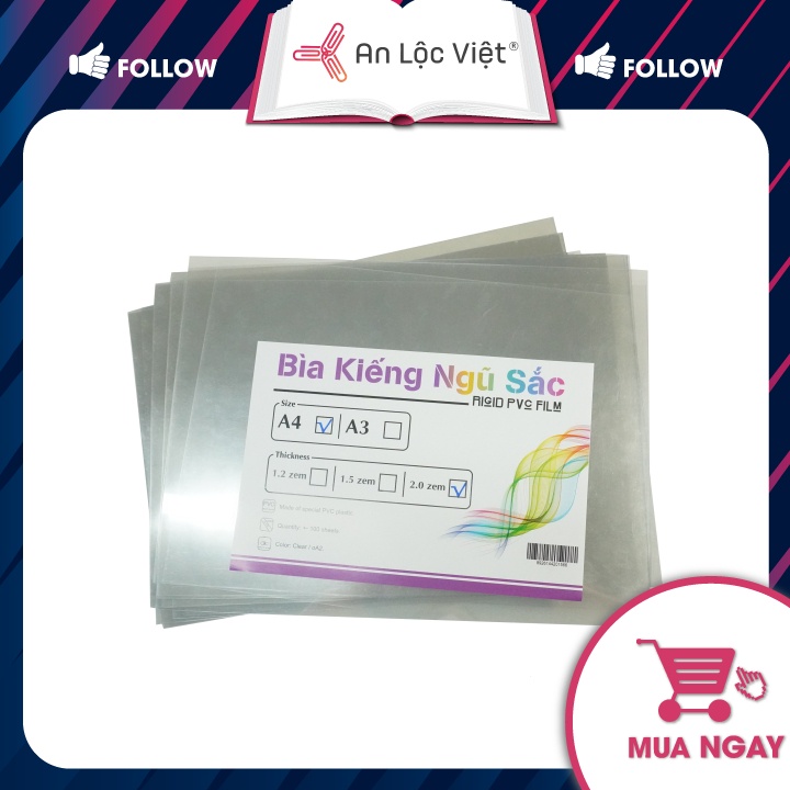 Bìa Kiếng dẻo trong không hạt khổ A4 dày 1,2mm - 1,5mm - 2mm