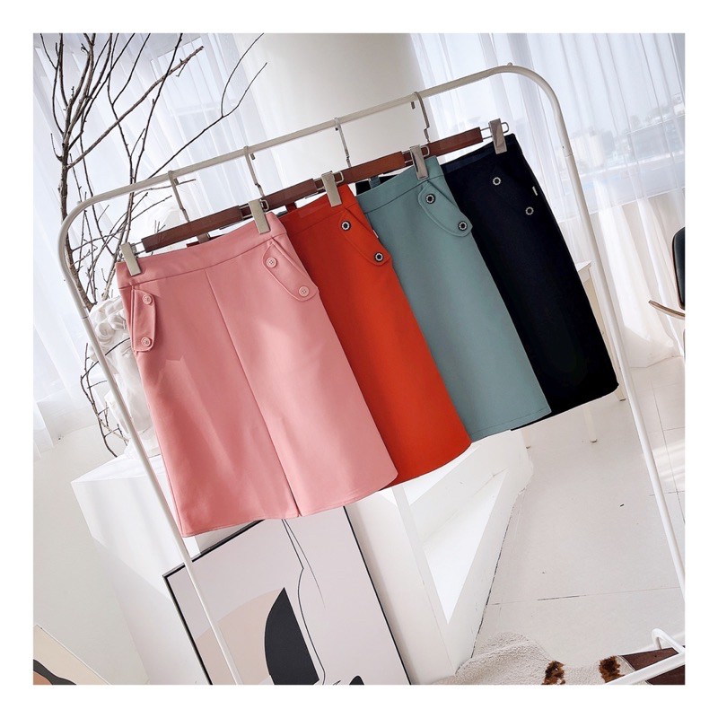 Chân váy dáng A G165 thời trang công sở cao cấp đủ size chất liệu tốt, có túi bên hông - GEM Fashion