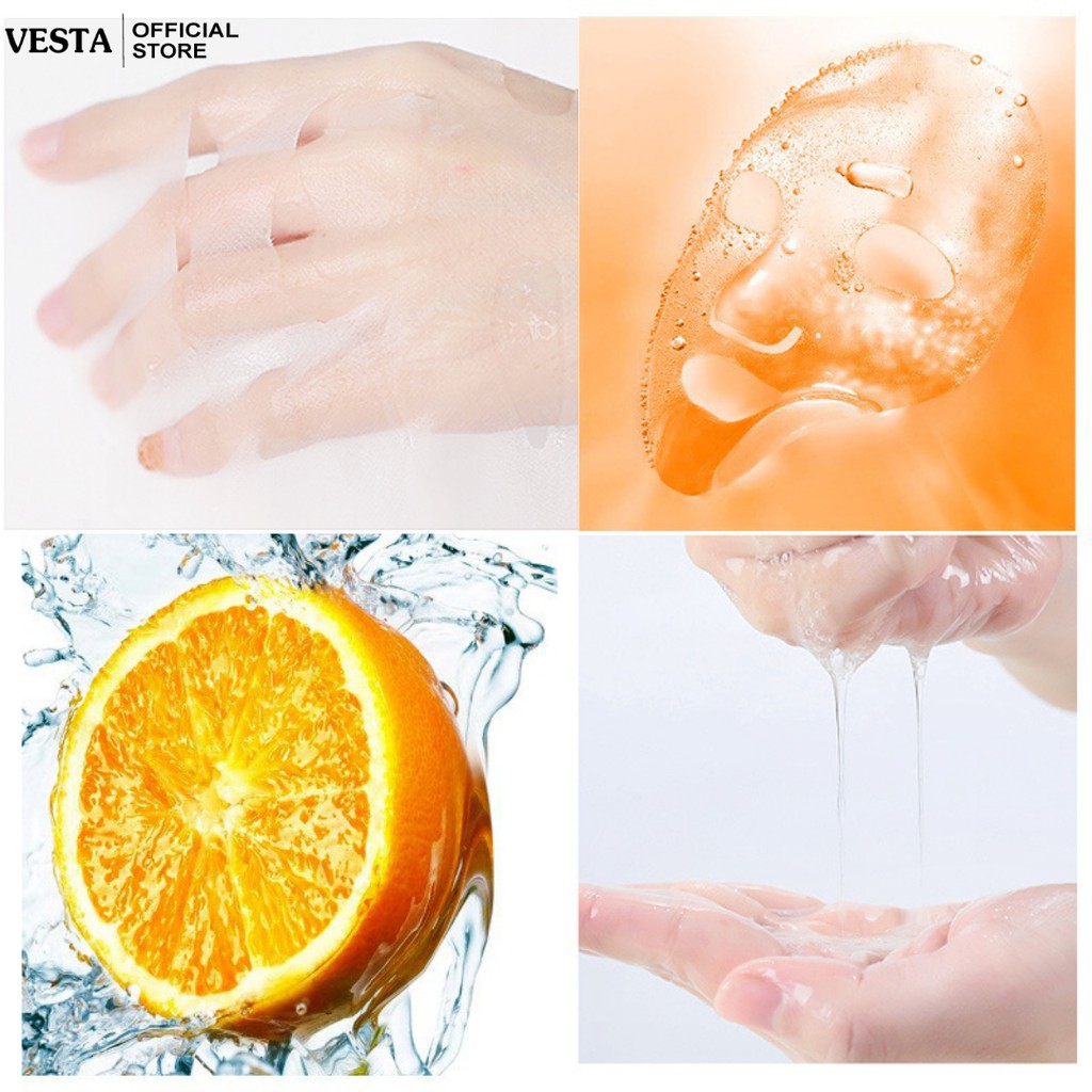 Mặt nạ giấy vitamin C mask dưỡng trắng da cấp ẩm chiết xuất cam bioaqua | BigBuy360 - bigbuy360.vn