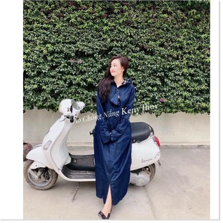 Áo bò 2 lớp dài kín chân chống nắng nữ toàn thân - ao chong nang toan than nu vai bo 2 lop - áo_chống_nắng