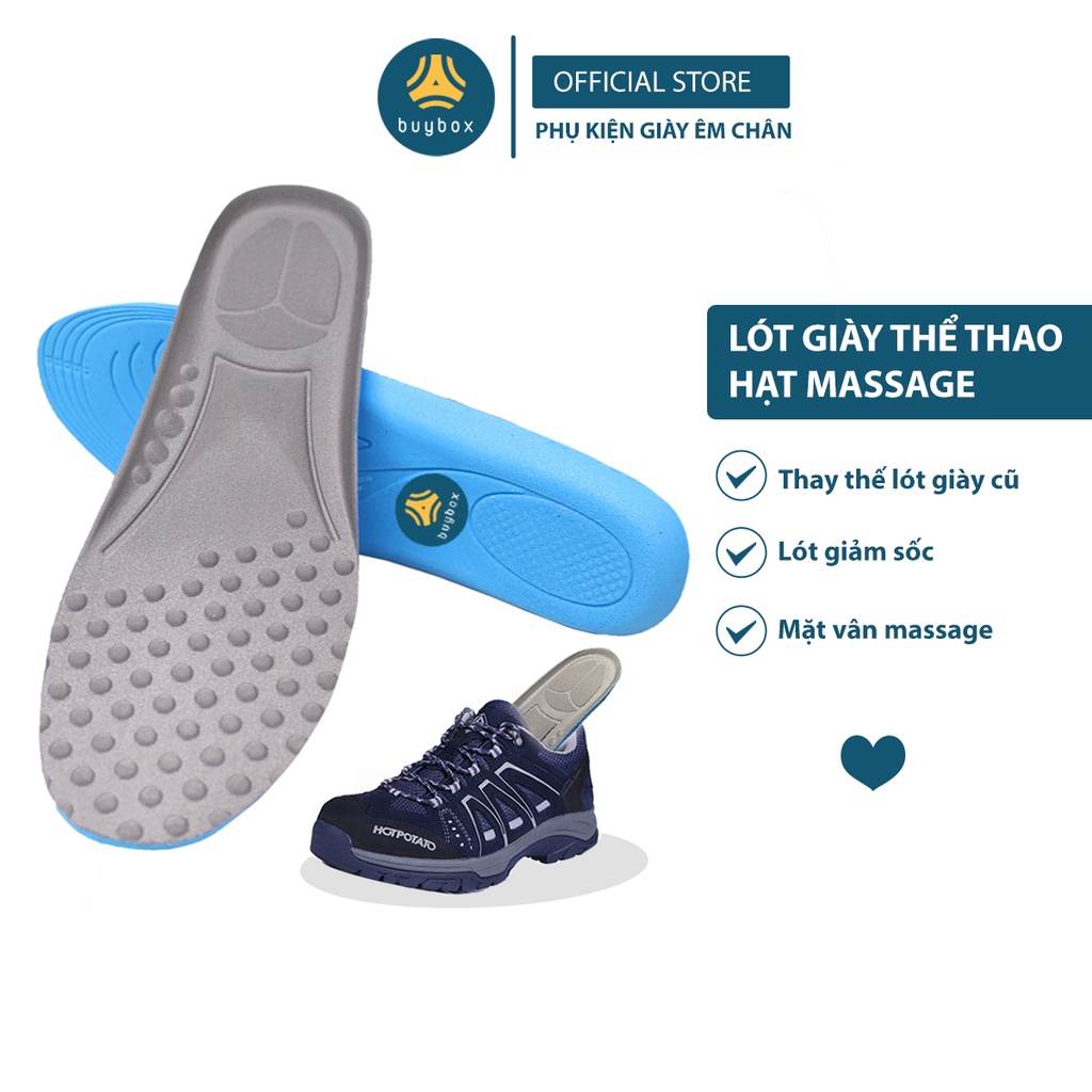 Lót giày thể thao có hạt massage lòng bàn chân, thoáng khí, chất liệu mềm mại dễ dàng vận động - buybox - BBPK228